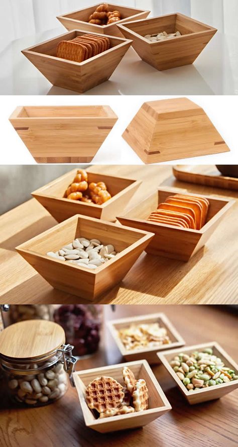 Diy, Desk Stationery, Wooden Utensils Kitchen, Wooden Kitchen Utensils, Kitchen Accessories Design, Wooden Containers, Wooden Storage Boxes, Diy And Crafts, Wooden Dishes