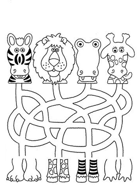 Playing maze will be one of kids’ favorite, and this time we have loads of printable simple free kids mazes. This maze section is our newest addition to the site and we hope you and your kids enjoy it. You can print out a maze or two for your kids to keep them stimulated and having fun. Below is a list of our free printable mazes for kids. To print out your maze, just click on the image you want to view and print the larger maze. These preschool mazes worksheets are an engaging way to boost fine Pre K, Animales, Mazes For Kids, Animal Activities, Mazes For Kids Printable, Animal Worksheets, Animaux, Printable Mazes, Zoo