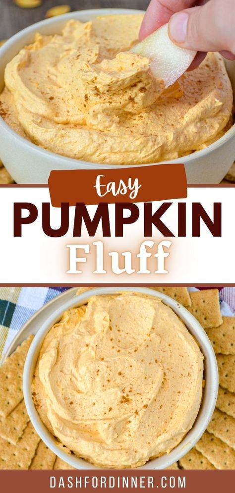 This easy pumpkin Fall dessert recipe is perfect for enjoying with friends and family! Pumpkin Fluff Dip is the perfect sweet dessert dip with a Fall inspired, pumpkin punch. Naturally gluten free, and totally easy to make with just 4 ingredients. You’re going to love this easy pumpkin dessert recipe. Use that extra can of pumpkin puree in the cupboard! Friends, Sauces, Thanksgiving, Dessert, Halloween, Apps, Ideas, Desserts, Pumpkin Fluff Dip