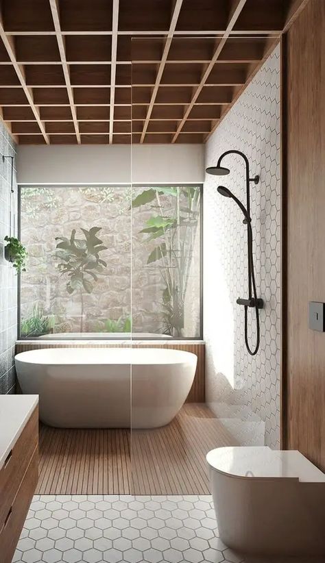 Japandi Bathroom Design Ideas & Tips - A Minimal Home Interior, Ideas, Design, Dekorasyon, Haus, Bad, Baden, Japanese Bathroom, Zen Bathroom