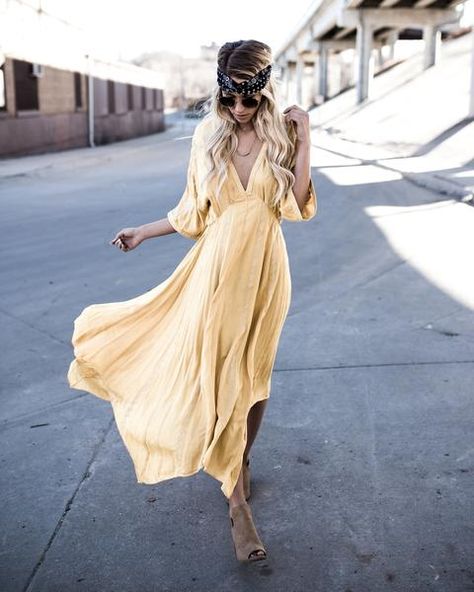 Outfits, Casual, Solid Maxi Dress, Loose Dress, Maxi Dress With Sleeves, Dresses Casual Boho, Dresses With Sleeves, Wedding Guest Outfit Summer Casual, Casual Dresses