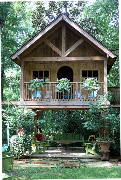 House Design, Shed Design, Tree House Designs, Cabins And Cottages, Tiny House Cabin, Tiny Cottage Design, Modern Tree House, Cottage Homes, House