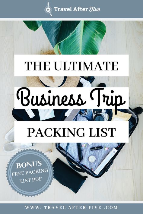 If you are going on a work trip, you need the Ultimate Business Trip Packing List. This list covers what clothes to refresh each week, what toiletries to leave in your bag, what items should be in your work bag, and what you can expect in your hotel. In addition, get a free pdf download of the Business Trip Packing List, so you can check off everything you need before your trip for work. via @travelafterfive Budget Travel, Organisation, Trips, Packing Tips For Travel, Packing List For Travel, Ultimate Packing List, Work Trip Packing List, Business Trip Packing List, Weekend Trip Packing