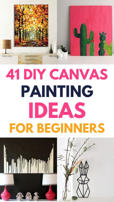 Discover DIY canvas painting ideas to unleash your inner artist! Explore easy, creative techniques for beginner & experienced painters alike. Kids, Crafts, Deko, Kunst, Simple Paintings, Easy Acrylic Paintings, Simple Acrylic Paintings, Easy Paintings, Beginner Painting