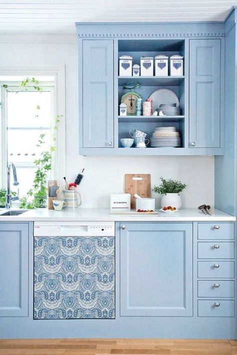 Blue kitchen decor