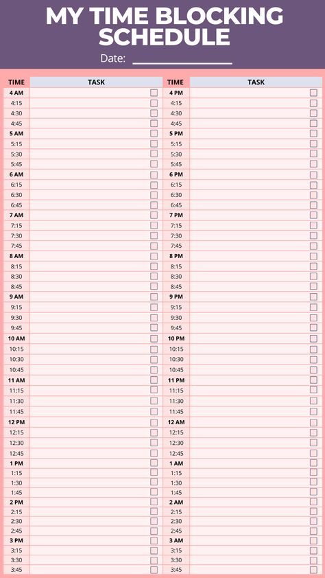 Grab the Kawaii Daily Planner Template to schedule your daily to-do list. Get the printable PDF now. (15-minute intervals /24-hours) Use it for studying or time blocking your work 💜 Ipad, Organisation, Daily Planner Hourly, Daily Schedule Planner, Daily Planner Printables Free, Daily Planer, Daily Planner Template, Daily Schedule Templates, Daily Planner Pages