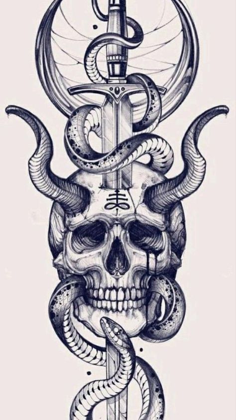 Tattoo Sketches, Skull Tattoos, Tattoo, Tattoo Designs, Samurai, Tatto, Dark Tattoo, Japanese Tattoo Art, Skull Tattoo Design