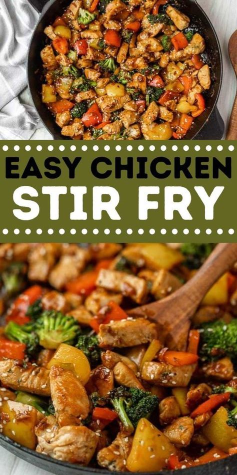 Easy Chicken Stir Fry Recipe, Chicken Stir Fry Recipe, Easy Chicken Stir Fry, Stir Fry Recipes Chicken, Stir Fry Recipe, Veggie Stir Fry, Chicken Stir Fry, Health Dinner Recipes, Chicken Dishes Recipes