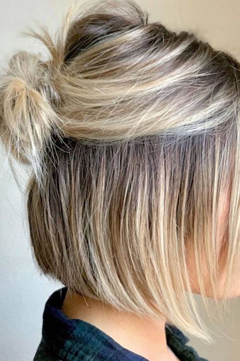 15 Ways To Tie Your Hair Back If It’s Super Short | Glamour UK Short Hair Styles, Best Short Haircuts, Medium Hair Styles, Haar, Short Hair Cuts, Thick Hair Styles, Short Hairstyles For Women, Hair Lengths, Short Hair Cuts For Women