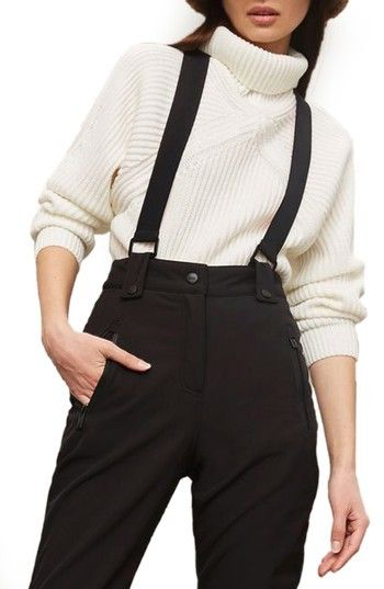 Women's Topshop Sno Ace Suspender Ski Pants Women's Suspenders Outfit, Cute Suspender Outfits, Suspenders For Women Aesthetic, How To Style Suspenders Women, Styling Suspenders Women, Suspenders For Women Outfits, Suspender Pants Women, Pants With Suspenders Women, Women In Suspenders Outfits