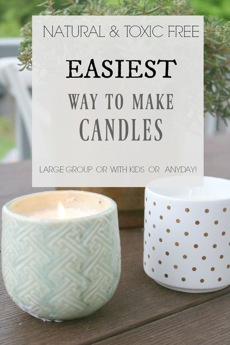 Candle making is a super fun DIY and you can control the ingredients that go inside. I prefer to use non-toxic waxes and oils. On the blog, I'm sharing the EASIEST way to make non-toxic candles! #candlemaking #non-toxiccandles #nestingwithgrace #candles Diy, Nontoxic Candles, Scented Candles, Diy Candles Scented, Candle Making, Essential Oil Candles, Homemade Candles, Diy Candles Homemade, Candlemaking