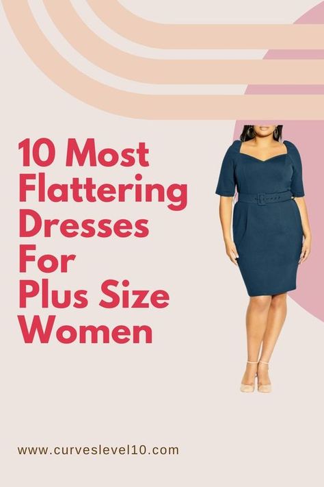 10 Most Flattering Dresses For Plus Size Women #howtolookslimmer #plussize #styleover40 #slimming Diy, Outfit Posts, Casual, Outfits, Flattering Plus Size Dresses, Flattering Dresses, Best Plus Size Dresses, Work Dresses For Women, Flattering Outfits