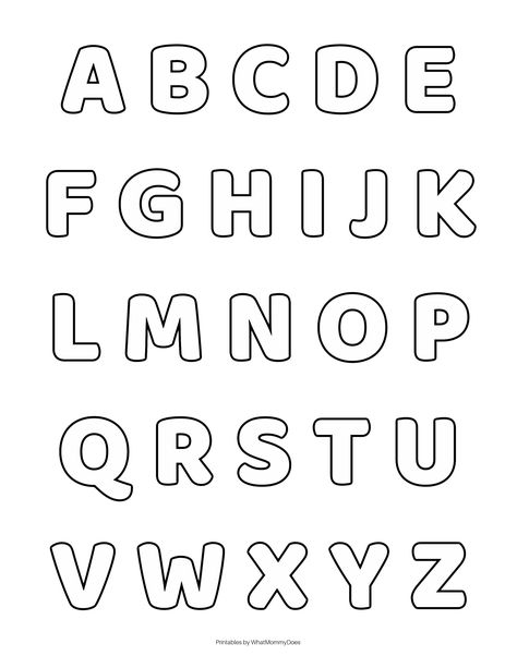 You can print out as many copies as you'd like of this upper case alphabet for free! They're great for teaching letters, using as tracing outlines or even craft templates. | Free Printable Uppercase Alphabet Letters Alphabet Letter Templates, Alphabet Tracing, Alphabet Letters, Alphabet Letters To Print, Uppercase Alphabet, Uppercase Letters, Alphabet Templates, Alphabet, Letters In The Alphabet