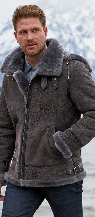 Men's Sheepskin Coats | Overland Outfits, Casual, Sheepskin Coat, Sheepskin Jacket, Shearling Coat, Shearling Jacket, Leather Jacket, Leather Jacket Men, Pilot Leather Jacket