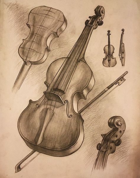 Vintage, Music Sketch, Violin Art, Musical Instruments Drawing, Music Art Drawing, Violin Drawing, Violin Art Drawing, Violin Music, Violin Painting