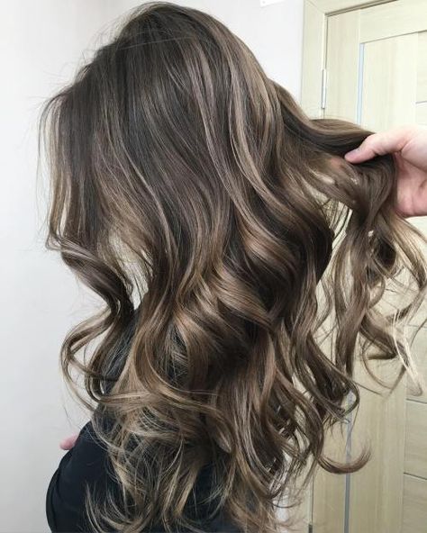 Ash Brown Hair With Highlights Ombre, Balayage, Brunette Hair, Brunette, Balayage Hair, Brown Hair Inspiration, Brown Ombre Hair, Brown Hair With Highlights, Brown Hair Colors