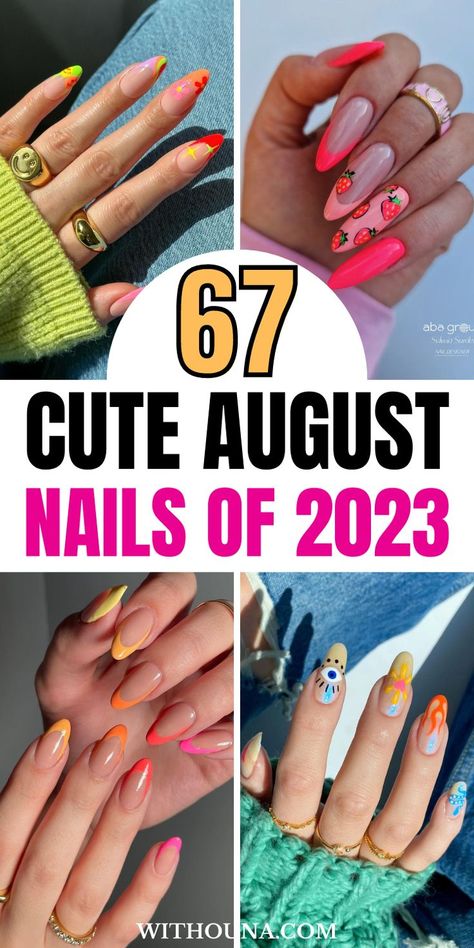 August is finally here and I can't miss a chance to get my August nails done to celebrate this warm and cute summery month. Thus, These August nails of 2023 are the best summer nails to upgrade your nail design. You have a range of August nail colors to choose from. We've got you everything from August nails designs, August nails ideas, August nails trend 2023, summer August nails, August nail ideas 2023, bright summer nails 2023, August nails designs 2023 and more. Tattoo, Nail Art Designs, Pink, Design, Ongles, Uñas, Hot Nails, Fun Nails, School Nails