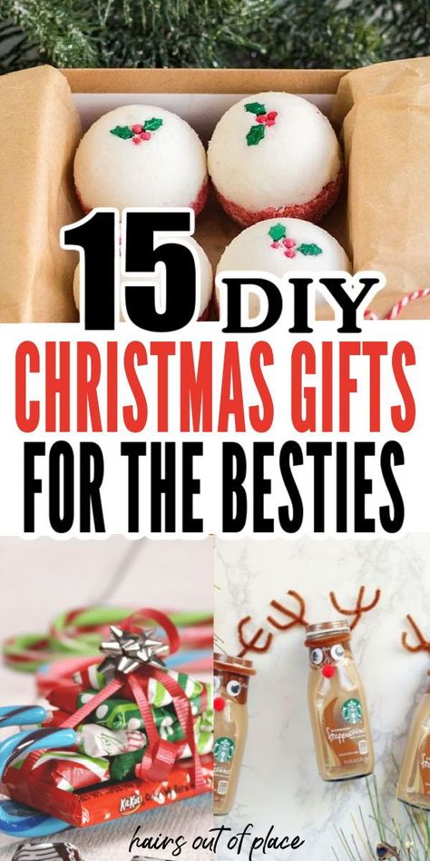 Some of the best gifts are homemade and what better way to gift your besties than DIY Christmas gifts? Make the holidays easy and adorable with these 15 awesome ideas for Christmas gifts for your best friends! From clever to cute and affordable, these Christmas DIY gifts are a must! Diy Gifts For Friends Christmas, Homemade Gifts For Friends, Diy Christmas Gifts For Friends, Cheap Friend Christmas Gifts, Diy Christmas Gifts Funny, Diy Friend Christmas Gifts, Diy Gifts For Friends, Christmas Gifts For Friends, Small Gifts For Friends