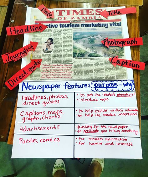 Worksheets, Anchor Charts, Ideas, English Newspaper Articles, Teaching Resources, Newspaper Report, Lesson, English Newspapers, Articles For Kids