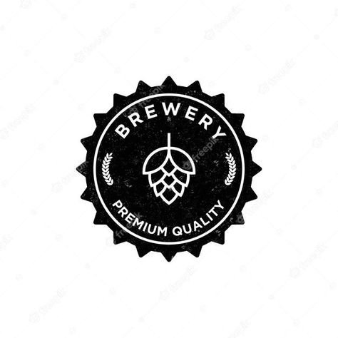 Premium Vector | Brewing company logo. logo brewery. vintage brewery logo vector Beer, Ideas, Inspiration, Vintage, Design, Beer Logo Design, Beer Logo, Brewery Logo Design, Brewery Logo