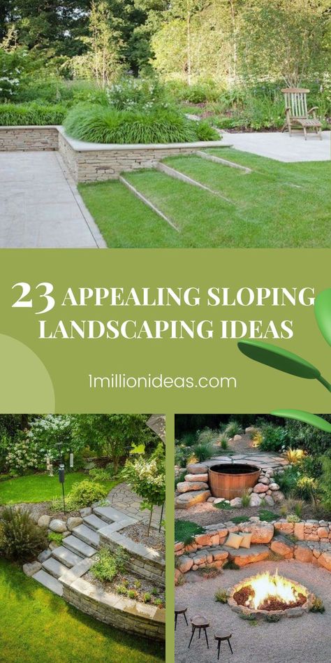 Taking them a look you will see that they are so beautiful and impressive. From super-chic plans, smartly rendered retaining walls, and slickwater features, or go for wilder and more relaxed plant-packed borders, informal mown paths to rippling streams. The choice is endless with each offering distinct characteristics. Making one for your backyard means you not only change the boring backyard but also you make your garden looks great that easy stone any heart when seeing for the first glace. Garden Design, Garden Stairs, Garden Steps, Garden Pathway, Garden Retaining Wall, Gravel Garden, Garden On A Hill, Landscaping A Slope, Backyard Hill Landscaping