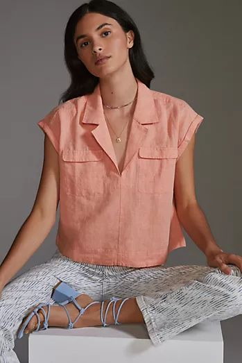 Women's Clothing | Anthropologie | Anthropologie Couture, Tops, Linen Top, Crop Top Designs, Ladies Tops Blouses, Tops Designs, Clothes For Women, Ladies Tops Fashion, Trendy Clothes For Women