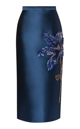 Women's Erdem Pre Fall 2024 Collection | Moda Operandi Haute Couture, Couture, Silk Skirt, Satin Skirt, Satin Midi Skirt, Sequined, Midi Skirt, Denim Mini Dress, Fancy Dresses