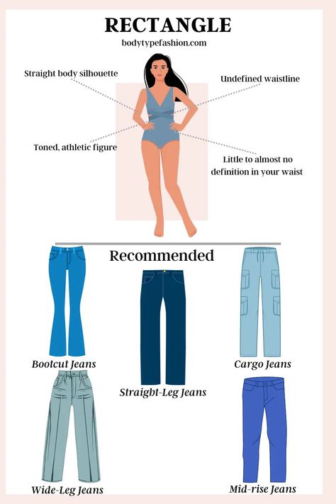 Outfits, Dressing Your Body Type, Body Shape Types, Rectangle Body Shape Outfits, Rectangle Body Shape Fashion, Body Type Clothes, Body Shape Guide, Rectangle Body Shape, Body Types Women