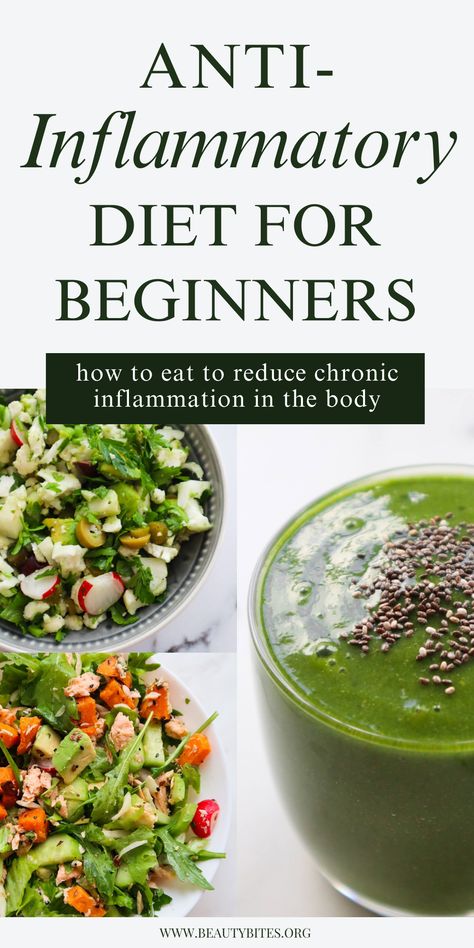 Lose weight, improve your health, and reduce pain by learning how to eat to reduce inflammation in the body. These healthy eating tips for beginners will help you get started with the anti-inflammatory diet in order to heal and feel your best. Anti-Inflammatory Foods | Foods That Cause Inflammation Nutrition, Healthy Recipes, Fitness, Inflammation Diet Recipes, Inflammation Diet, Inflammation Foods, Reduce Inflammation, Food That Causes Inflammation, Inflammatory Foods