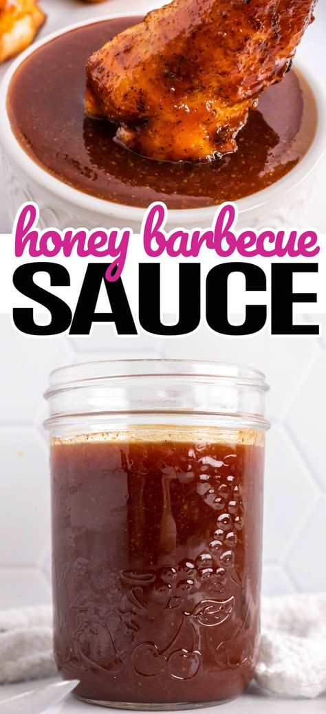 How To Make Barbecue Sauce Homemade, Barb Que Sauce, Make Bbq Sauce Easy, Homemade Honey Barbecue Sauce, Homemade Barbecue Sauce Without Ketchup, Honey Garlic Barbecue Sauce, Homemade Bbq Sauce For Chicken, Easy Barbecue Sauce Recipe, Sweet Honey Bbq Sauce