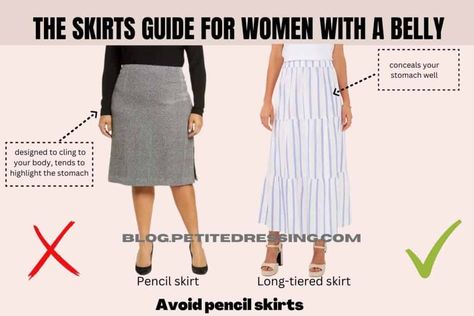 Ideas, Dressing, Types Of Skirts, Body Types Women, Low Waisted Skirt, High Waisted Flares, Petite Long Skirts, Tiered Skirts, Dress Body Type