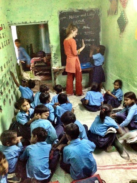 Volunteering in India with International Volunteer HQ (IVHQ) - Teaching at a slum school in Delhi India, Parents, Studio, Social Work In India, Education In India, International Volunteer Hq, India School, Volunteer Abroad, Volunteer Work