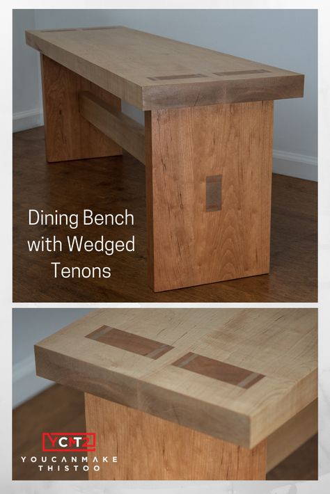 Dining Bench — YouCanMakeThisToo Tables, Wood Dining Bench, Dining Bench, Wood Bench Seat, Bench Furniture, Hardwood Benches, Wooden Stools, Solid Wood Benches, Modern Wood Bench