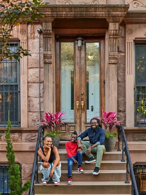 Tour a renovated Brooklyn brownstone made home for a family of three. Exterior, Façades, Designers, Design, Crate And Barrel, Attic Nook, Cottage Renovation, Parts, Apt