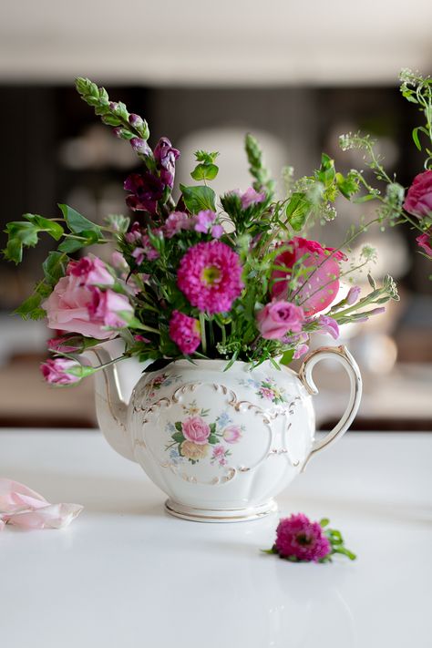 Floral Arrangements, Bouquets, Spring Flower Arrangements, Teapot Centerpiece, Flower Arrangements, Flower Shop Decor, Tea Cup Centerpieces, Artificial Floral Arrangements, Whimsy Flowers