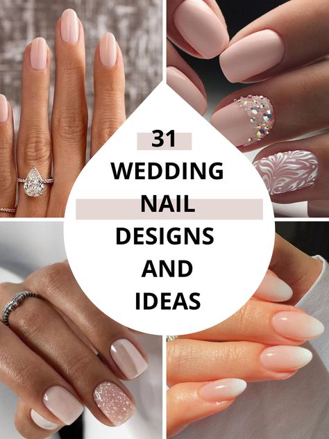 Design, Wedding Day Nails For Bride Simple, Simple Wedding Nails For Bride Short, Wedding Nails Design, Wedding Nail Art Design, Wedding Nails French, Wedding Nails For Bride Nude, Wedding Toe Nails, Wedding Nails For Bride