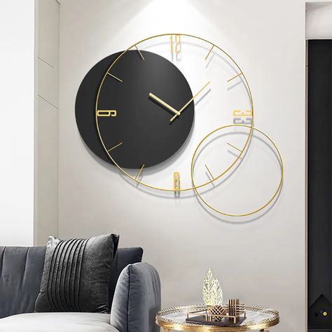 Home Décor, Design, Wall Clock Modern, Wall Clock Design, Oversized Wall Clock Decor, Large Wall Clock, Wall Decor Living Room, Oversized Wall Clock, Wall Clock