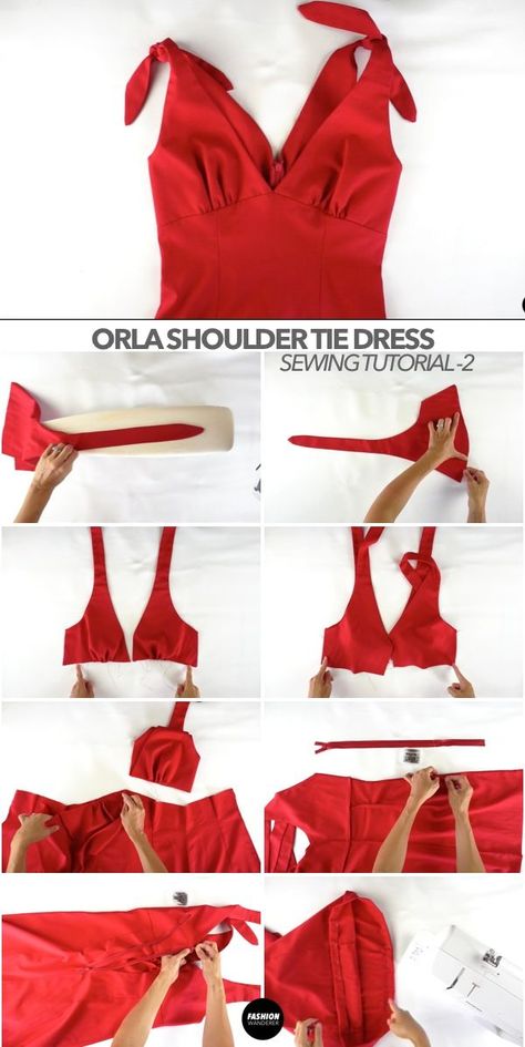 DIY Shoulder Tie Dress Sewing Pattern