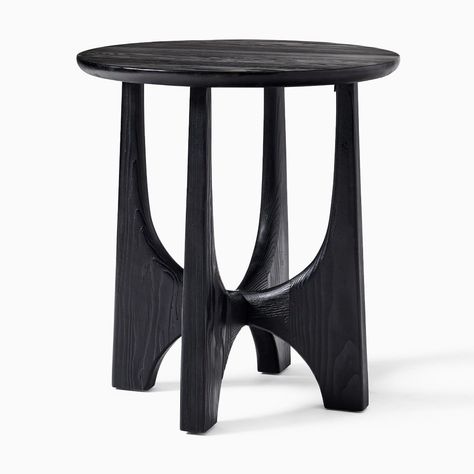 Tanner Solid Wood Side Table | West Elm West Elm, Ideas, Solid Wood Side Table, Black Side Table, Side Table Wood, Round Side Table, Modern Side Table, Sofa Side Table, Side Tables