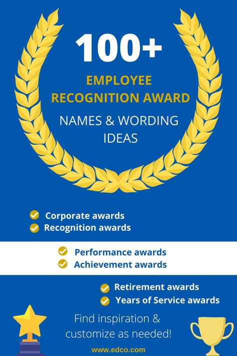 Employee recognition awards are generally awards, trophies, and plaques, given to employees who have achieved a goal, performed well, exhibited a behavior that is worth awarding. They are often given out at company events, conferences, holiday parties, etc. Walmart, Employee Recognition Awards, Employee Awards Certificates, Employee Appreciation Awards, Employee Awards, Employee Recognition, Employee Services, Volunteer Awards, Funny Employee Awards