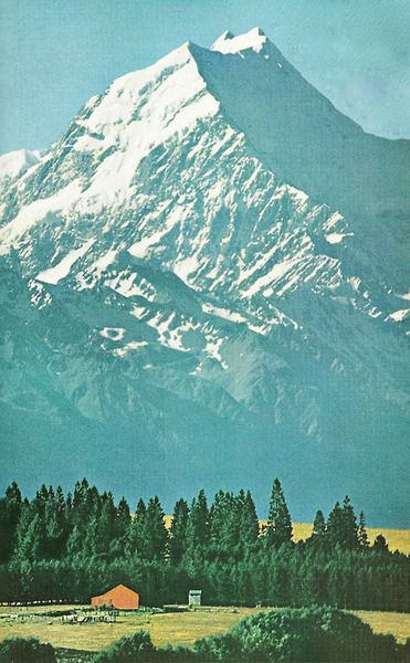 Mt. Cook, New Zealand  National Geographic | April 1962 Retro, Collage, Vintage, Pretty Pictures, Fotos, Aesthetic Wallpapers, Picture, Poster, Kunst