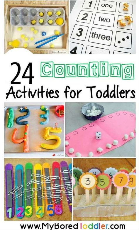 counting activities for toddlers. Number and counting ideas and activities. Great toddler learning ideas from My Bored Toddler Montessori, Play, Toddler Learning Activities, Activities For Kids, Pre K, Counting For Toddlers, Toddler Math, Preschool Learning, Toddler Learning