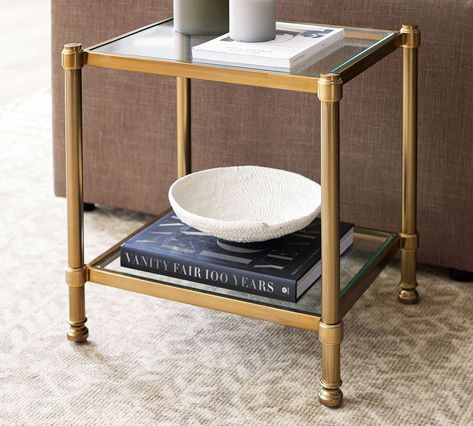 Everson Square Glass Side Table | Pottery Barn Tables, Design, Home Décor, Pottery Barn, Square Glass Side Table, Glass Side Tables, Glass End Tables, Square Side Table, Side Tables