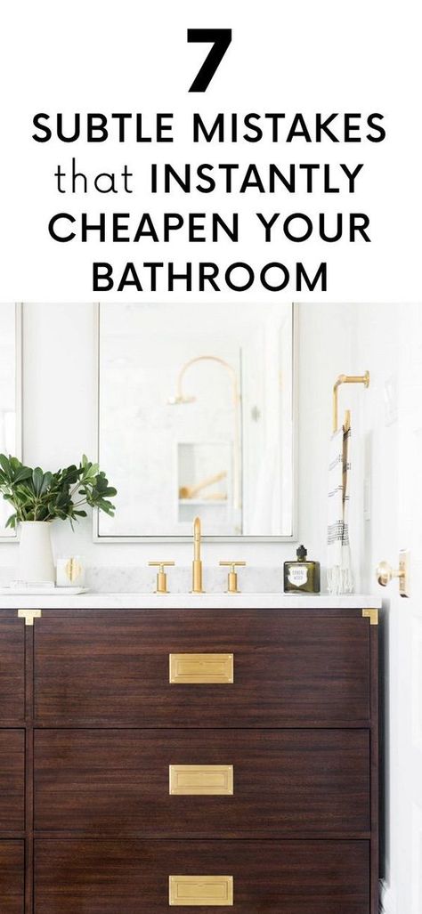 7 Subtle Mistakes That Instantly Cheapen Your Bathroom Interior, Design, Bathroom Furniture, Home Décor, Decoration, Bath, Bathroom Improvements, Bathroom Upgrades, Vanity Backsplash