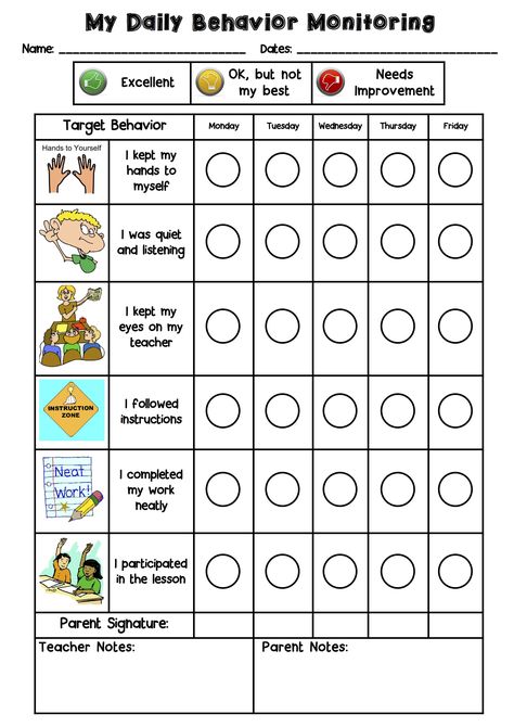 This is the behavior chart that I created with a Grade 2 ESL student in mind. The student is bright and quick academically but struggles to maintain focus and keep his hands to himself. Adhd, Pre K, Worksheets, Behavior Interventions, Behavior Charts, Student Behavior Chart, Behavior Plans, Behavior Reflection, Good Behavior Chart