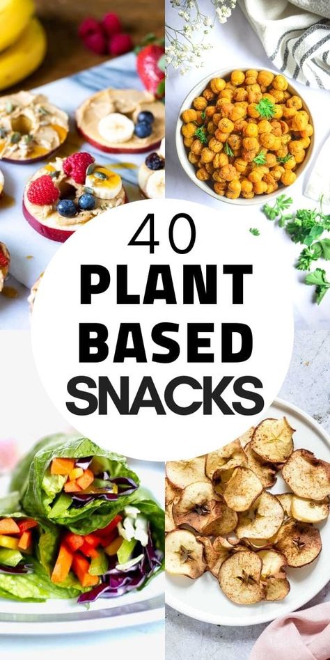 A collection of 40 Plant Based Snacks from some of the best food bloggers out there! All plant based snack recipes are gluten-free and vegan. Everything from air fry and no bake recipes to sweet and savory snack recipes can be found in this fun and healthy round-up! #plantbasedrecipes #plantbasedsnacks #plantbasedsnackrecipes | Plant Based Snack Recipes | Gluten Free Snacks | Vegan Snacks Protein, Healthy Recipes, Snacks, Healthy Vegan Snacks, Plant Based Diet Meals, Plant Based Diet Meal Plan, Healthy Snacks Recipes, Plant Based Snacks, Plant Based Diet Recipes