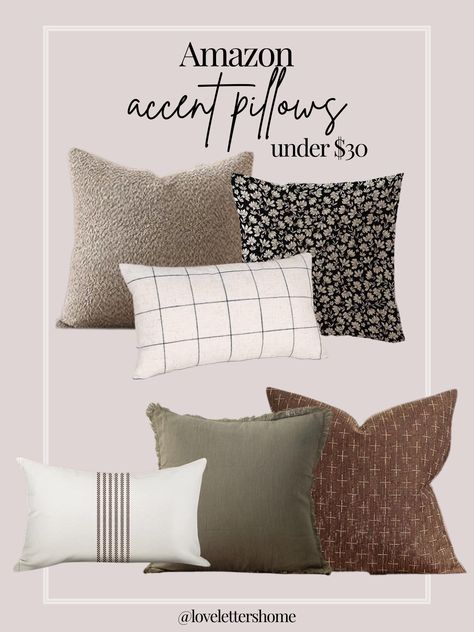accent pillows Interior, Diy, Country, Home Décor, Target Pillows, Amazon Decorative Pillows, Green Throw Pillows, Neutral Throw Pillows, Affordable Throw Pillows