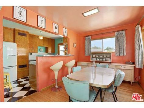 1950s dining room and kitchen Interior, Home, Ideas, Design, Vintage, Retro, Dekorasyon, Haus, Cuisine