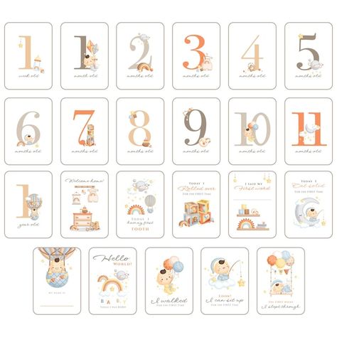 Baby Baby, Baby Posters, Baby Milestone Cards, Baby Illustration, Baby Box, Baby Prints, Baby Journal, First Birthday Posters