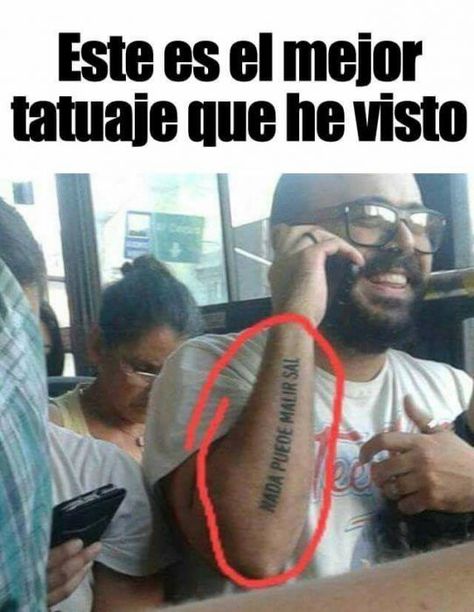Memes de tatuajes. imágenes de risa. imágenes para reír Tattoo, Funny Memes, Memes Humour, Humour, Chistes, Memes Humor, Frases, Humor, Spanish Memes
